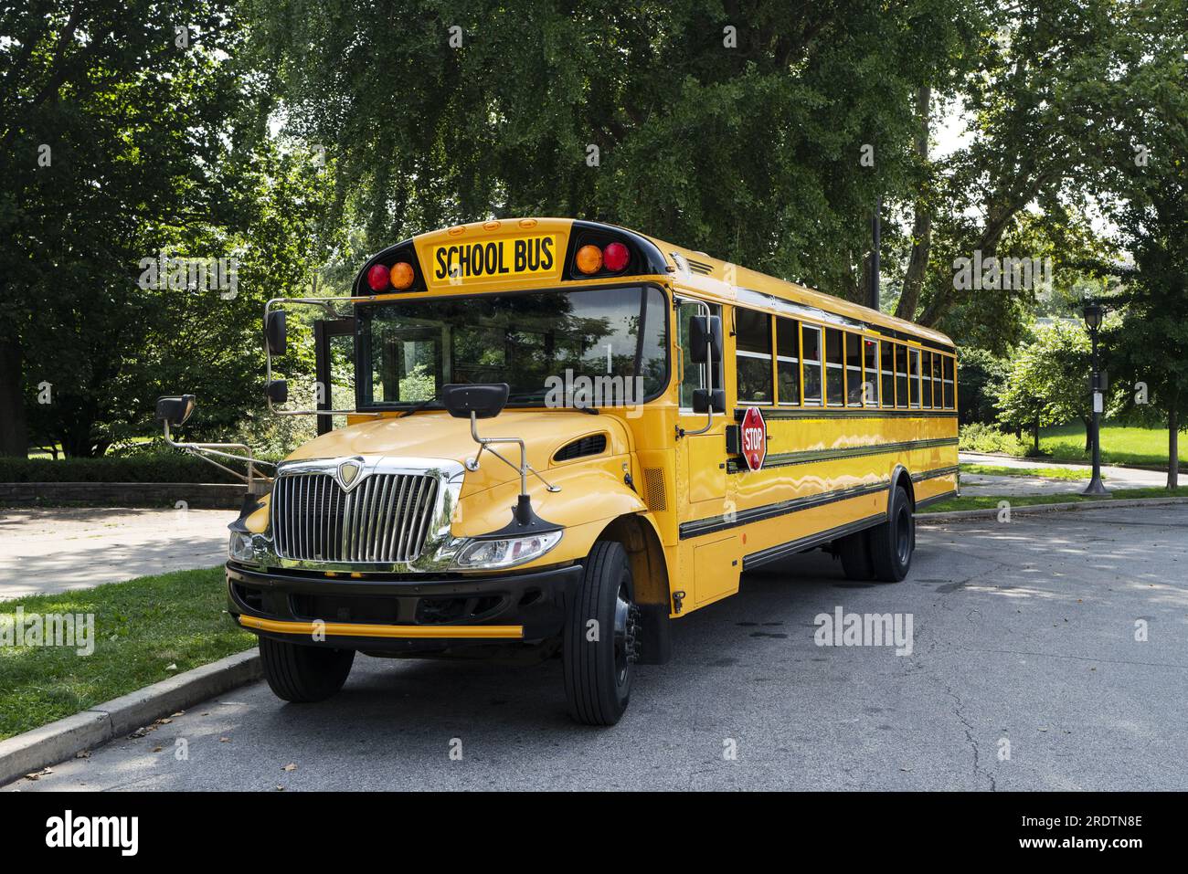 Yellow school bus, USA Stock Photo