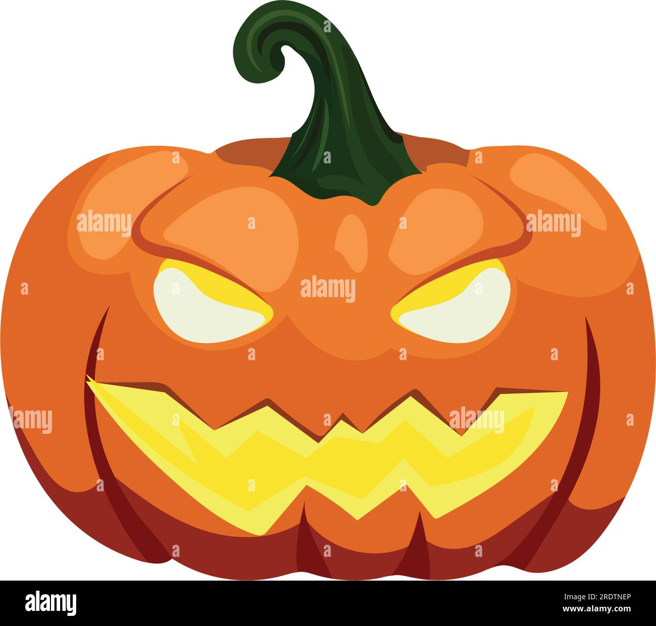 Halloween pumpkin isolated on white background Stock Vector Image & Art ...