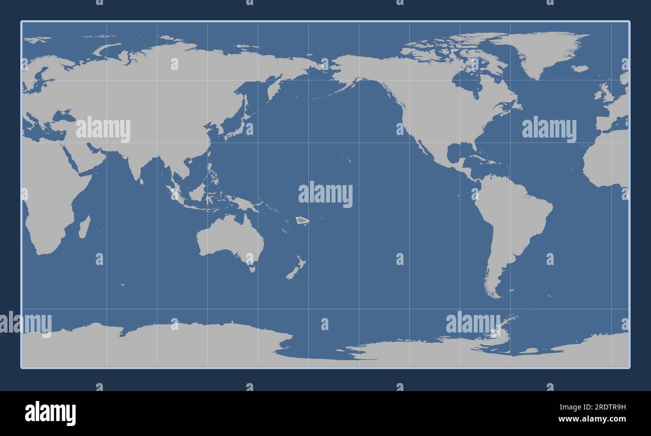 Shape of the Balmoral Reef tectonic plate on the solid contour map in ...