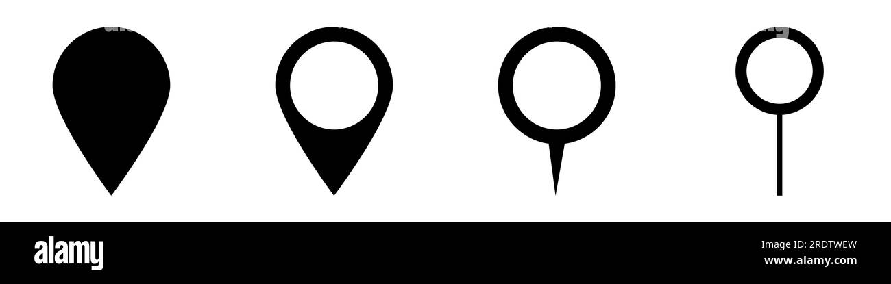 Set pin for map sign icon on a white background Stock Vector Image ...