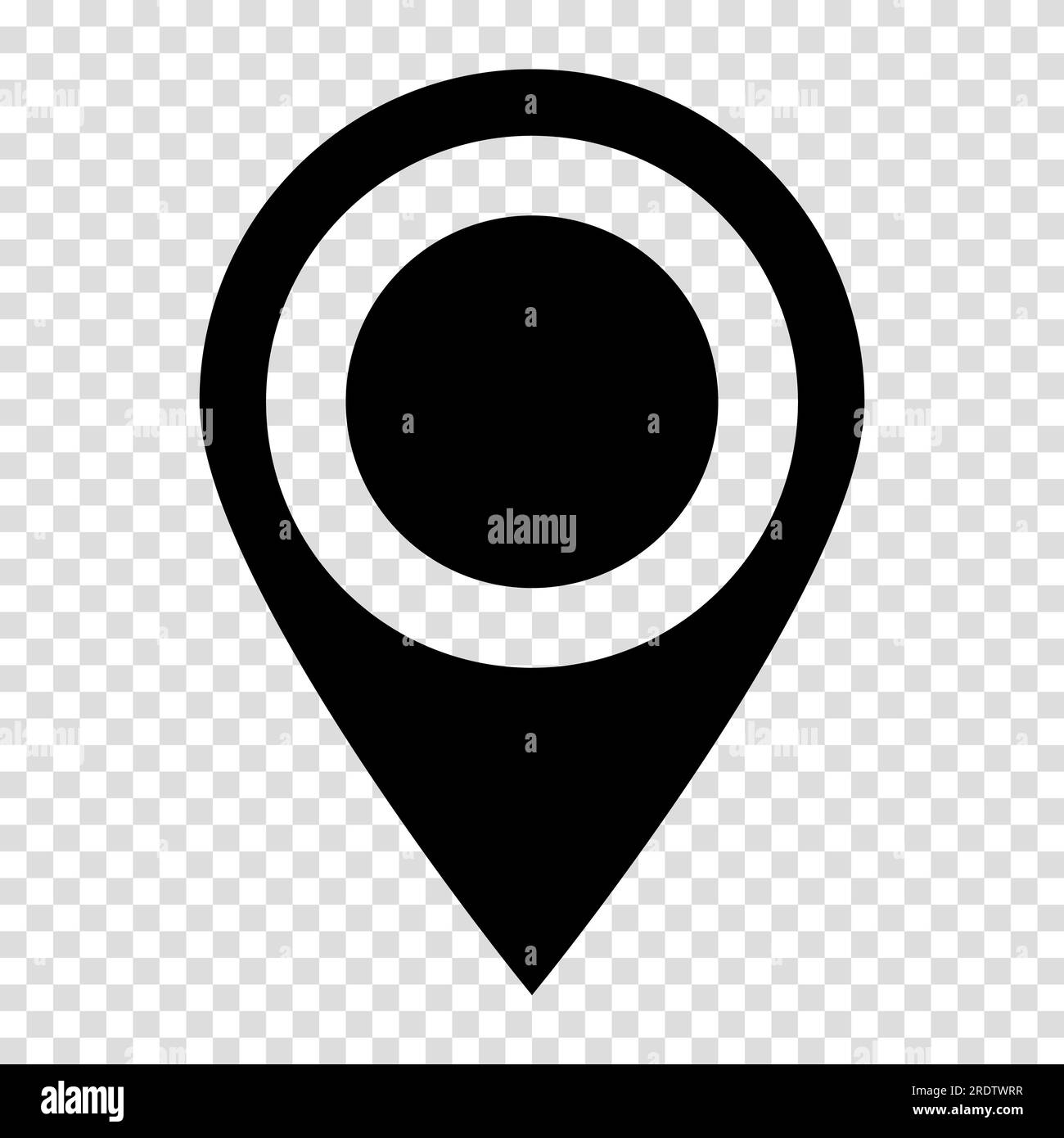 Location pin map icon. Flat design. Vector illustration sign on a ...