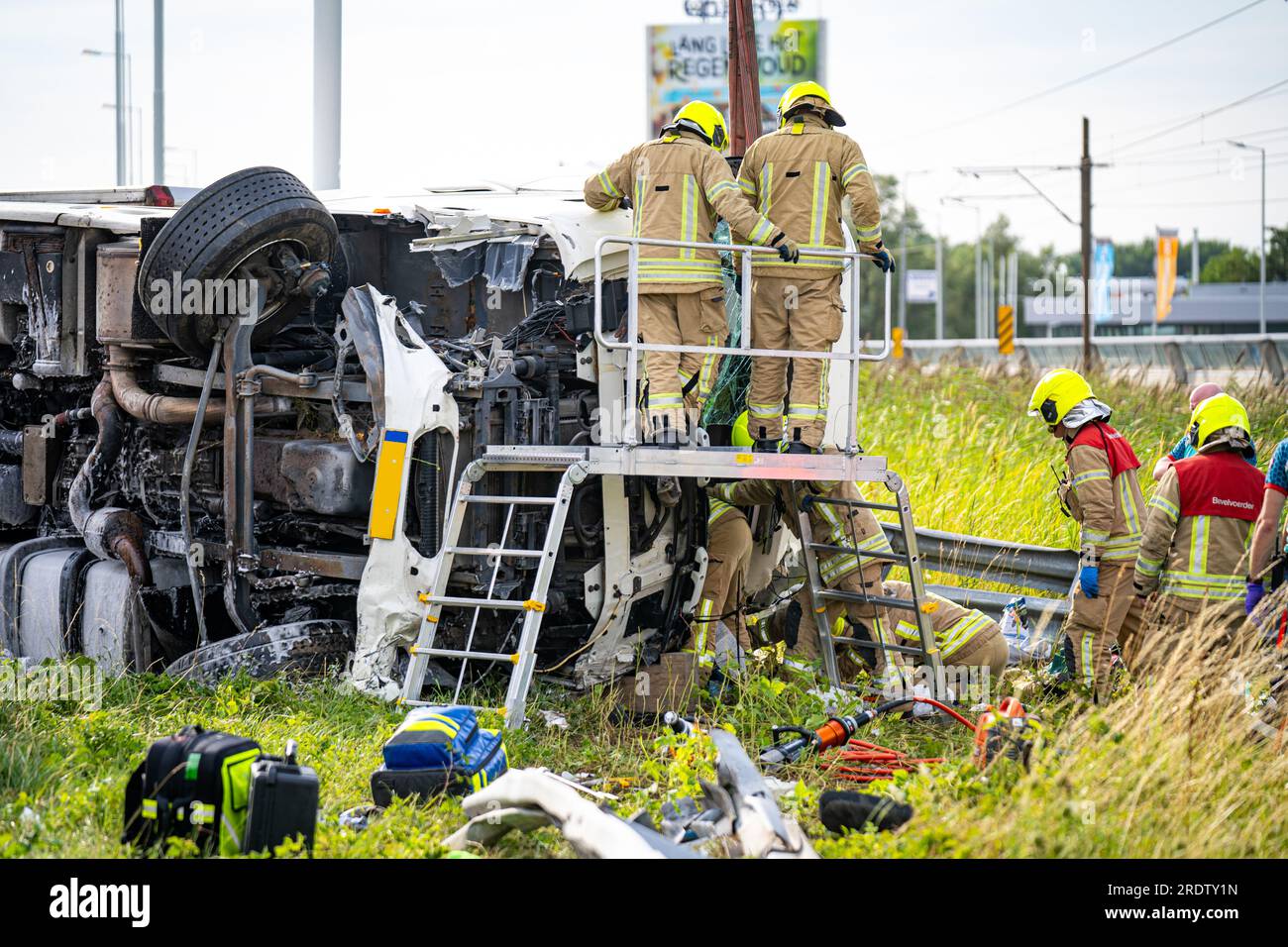 ROTTERDAM A truck and a passenger car are involved in an accident on