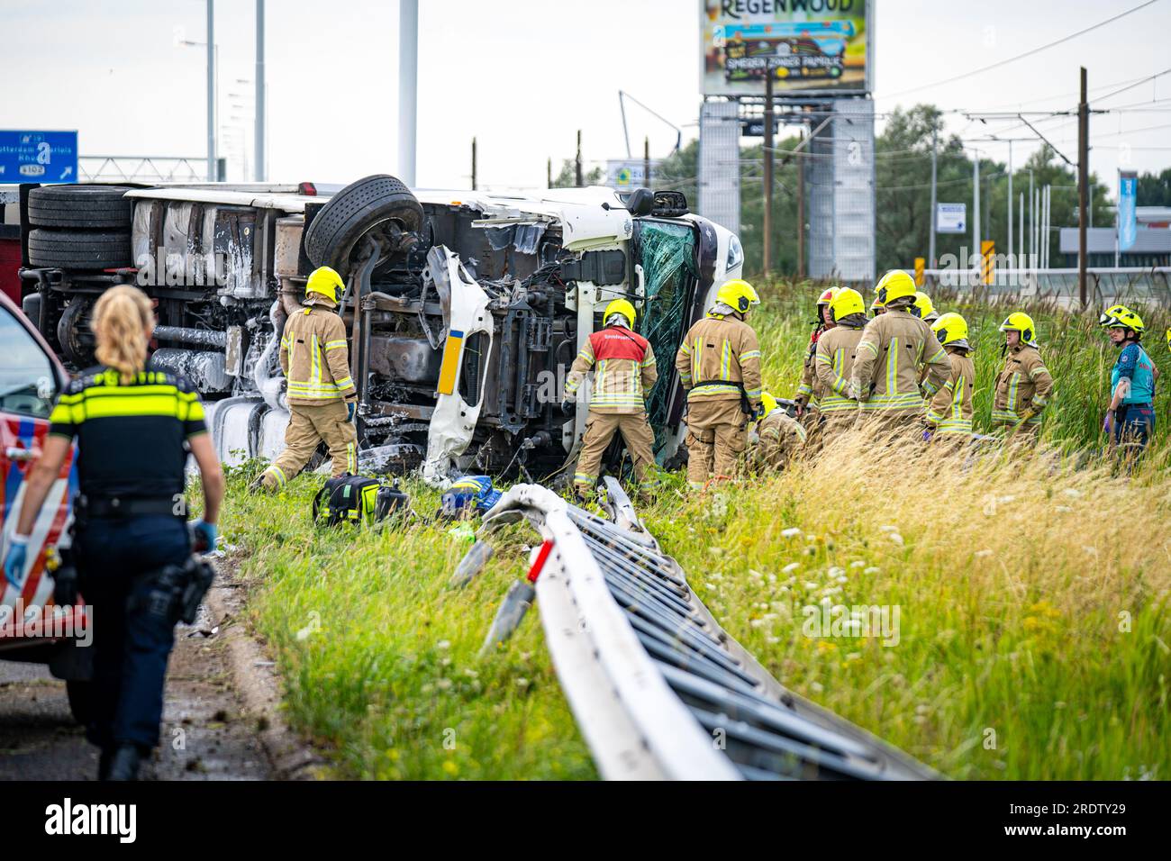ROTTERDAM A truck and a passenger car are involved in an accident on