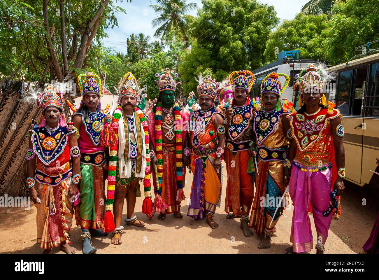 Pusari The image of Men dressed as various Hindu gods in Dasara Dussera Dusera ...