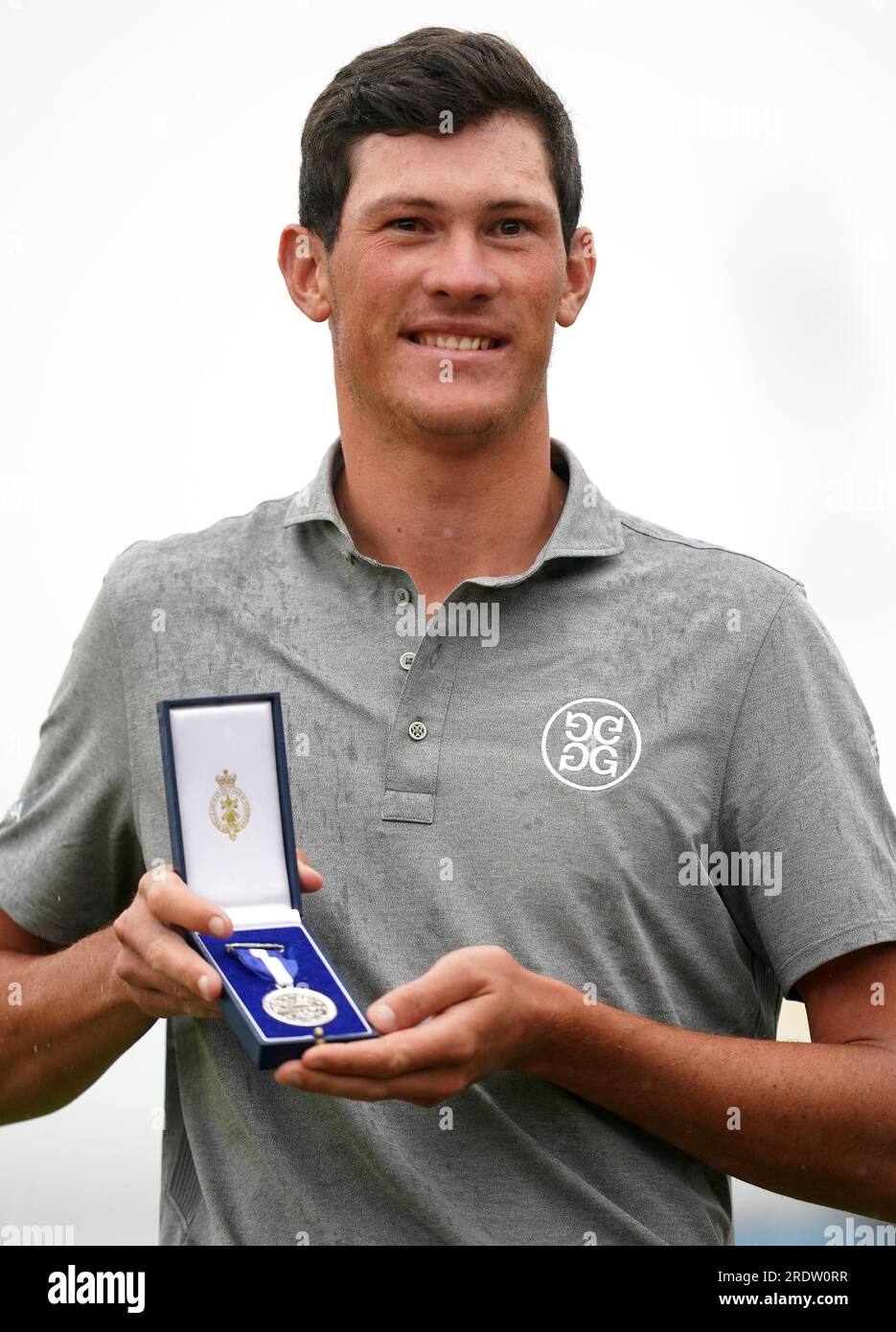 South Africa's Christo Lamprecht with the Silver Medal awarded to the leading amateur after day four of The Open at Royal Liverpool, Wirral. Picture date: Sunday July 23, 2023. Stock Photo