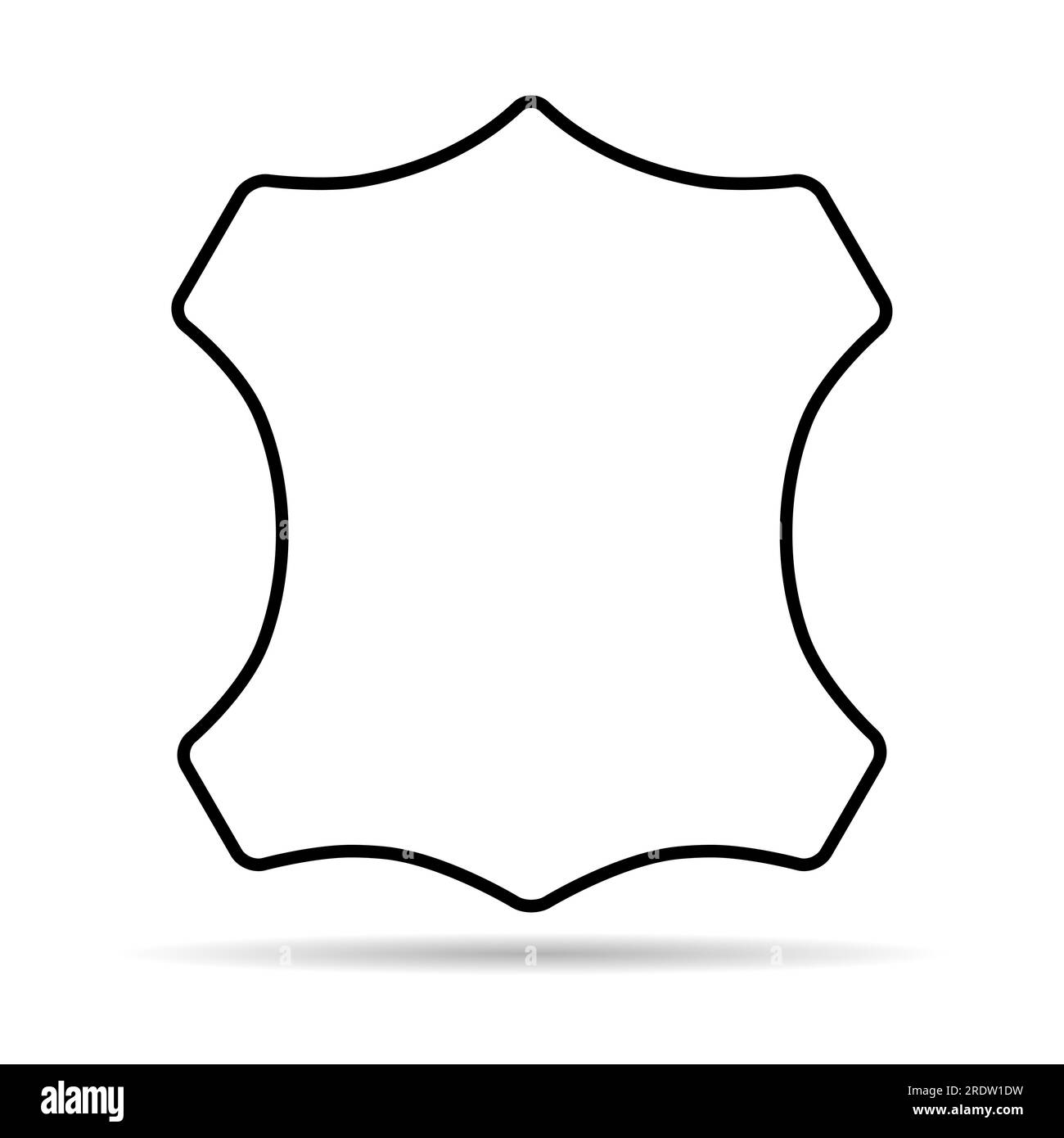Leather skin fashion icon shadow, animal material graphic sign, texture ...
