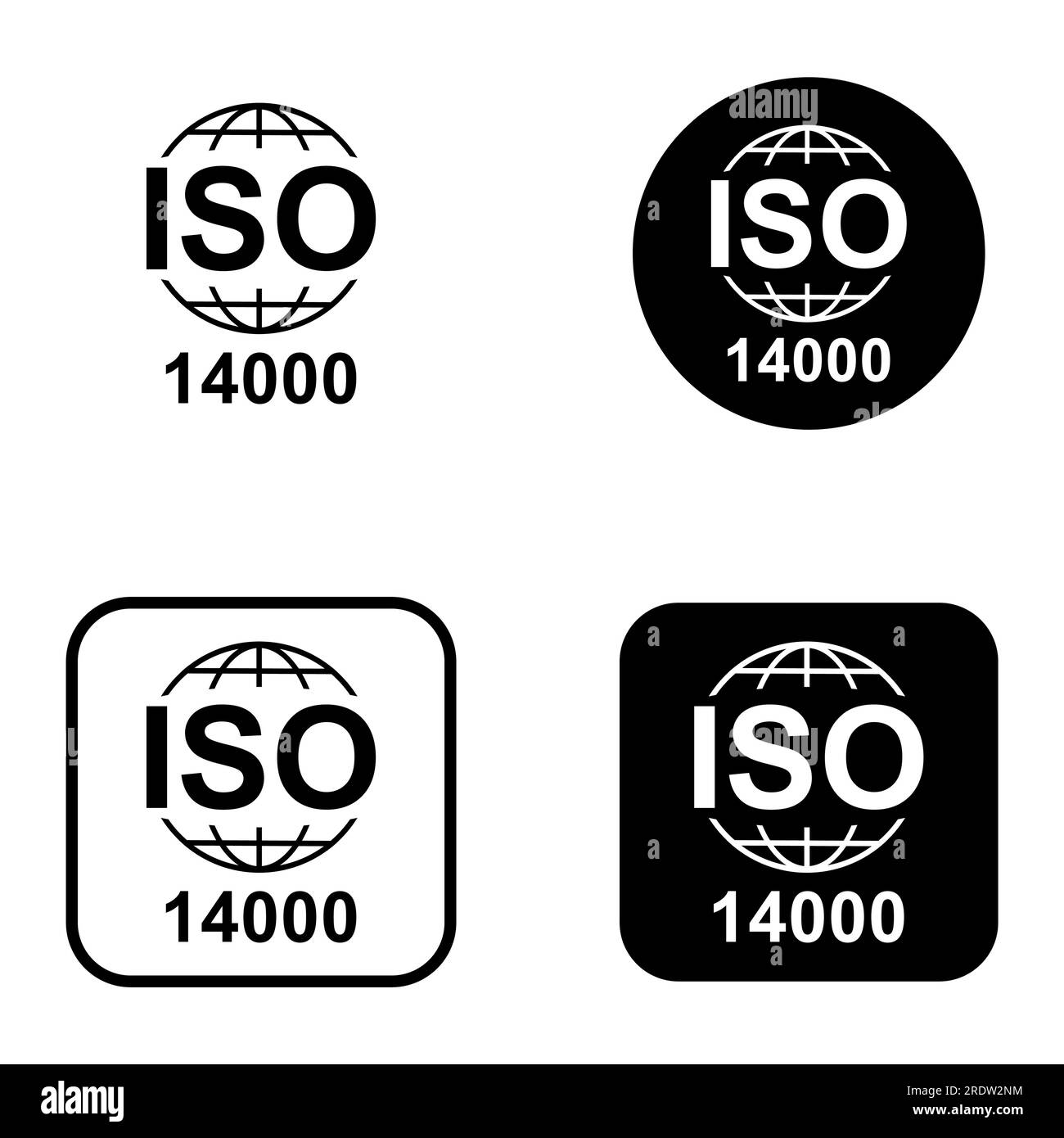 Set of Iso 14000 icon. Environmental Management. Standard quality