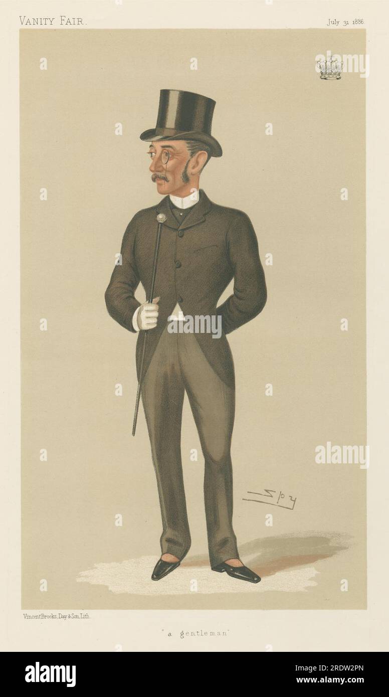 Politicians - Vanity Fair. 'A Gentleman.' The Earl of Zetland. 31 July 1886 1886 by Leslie Ward Stock Photo