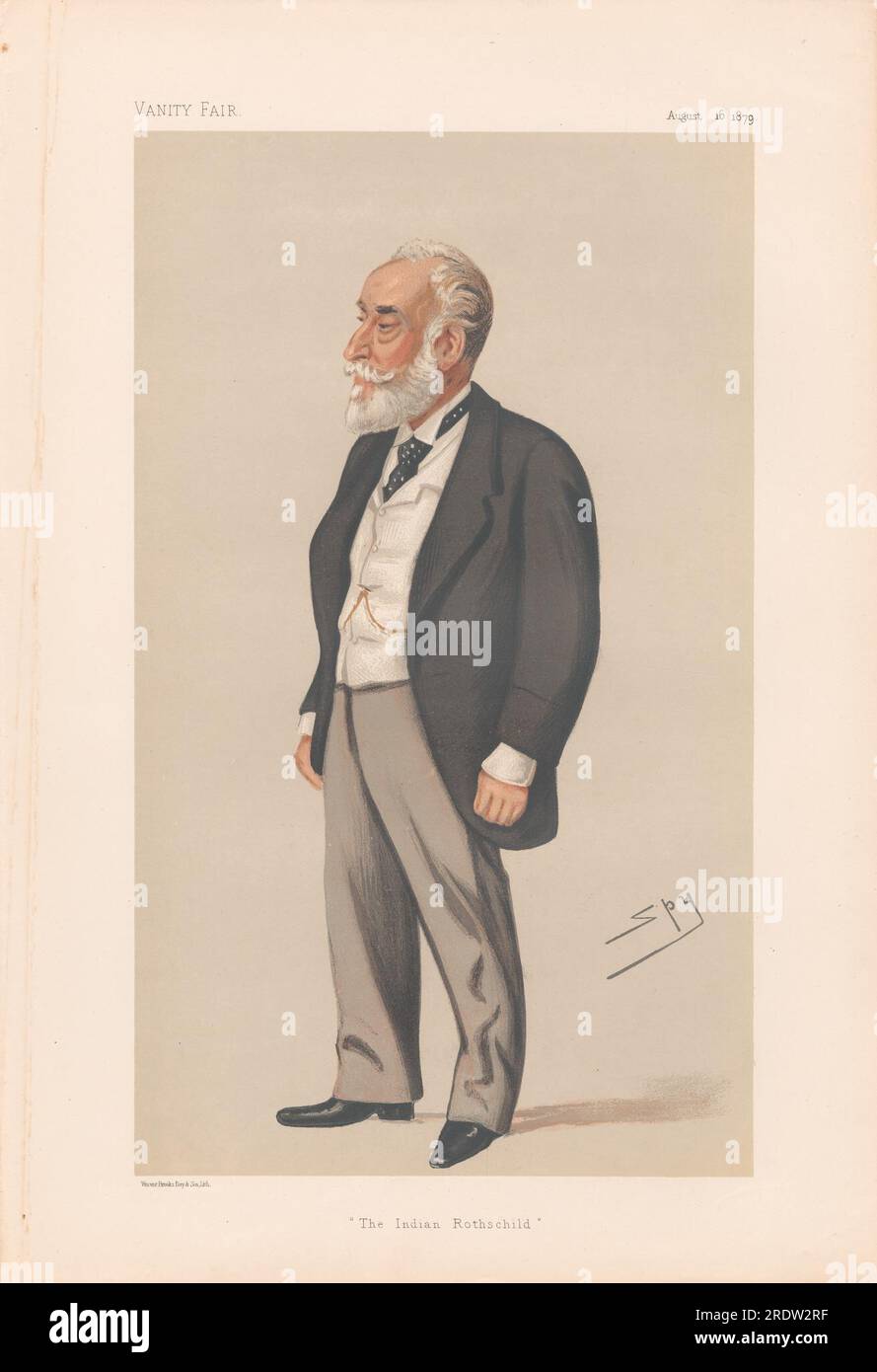 Vanity Fair - Businessmen and Empire Builders. 'The Indian Rothchild'. Sir Albert Abdallah David Sassoon, C.S.I. - 16 August 1879 1879 by Leslie Ward Stock Photo