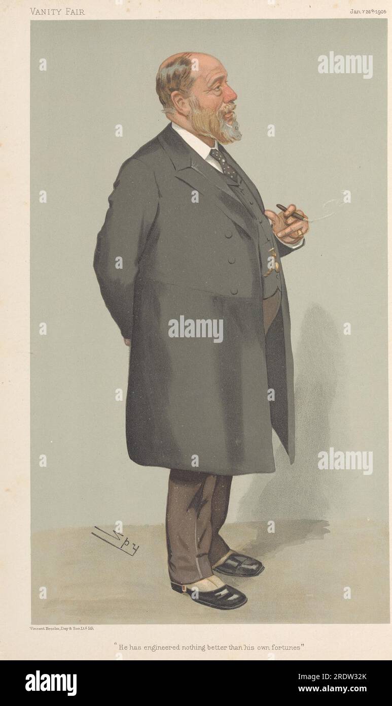 Vanity Fair - Businessmen and Empire Builders. 'He has engineered nothing better than his own fortunes'. Sir John Wolfe-Barry. 26 January 1905 1905 by Leslie Ward Stock Photo