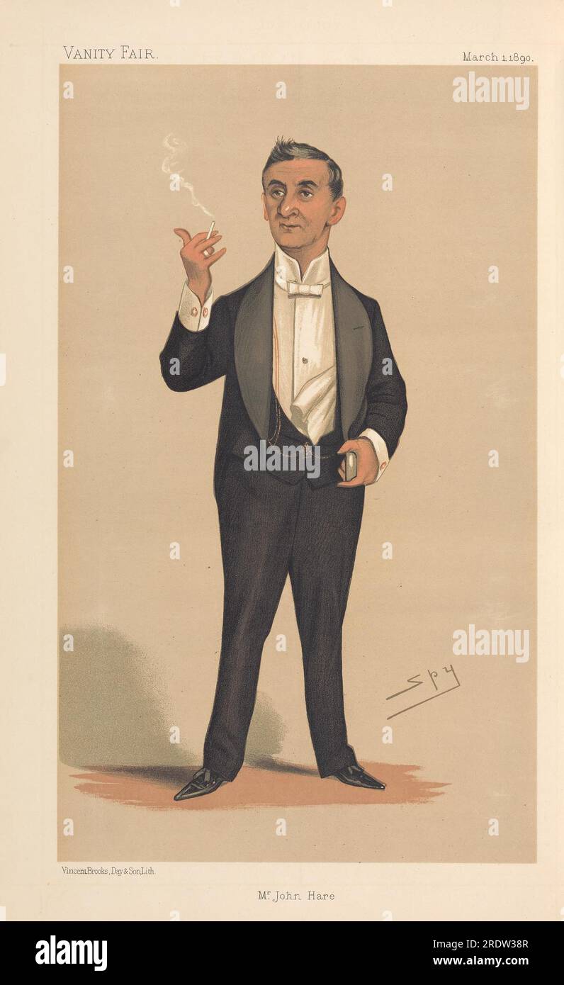 Vanity Fair Theatre; Mr. John Hare, March 1, 1890 1890 by Leslie Ward