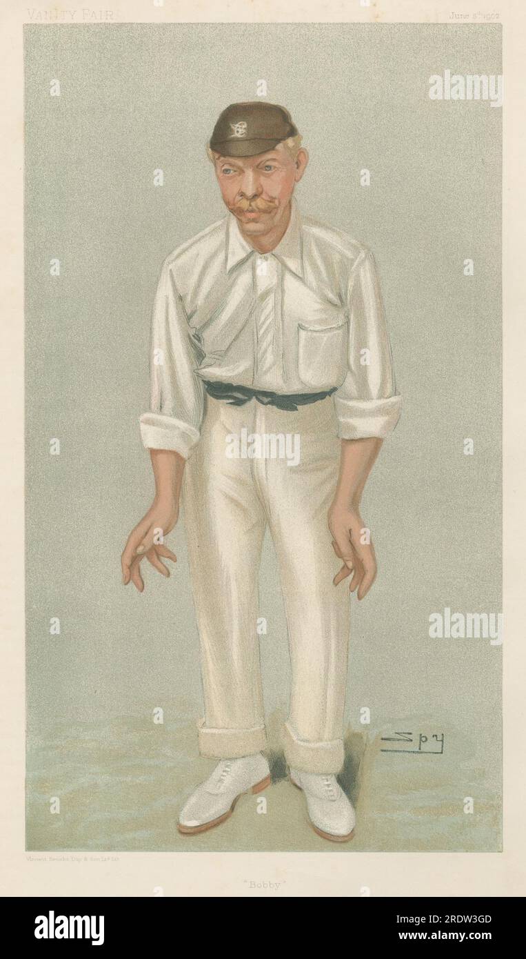 Vanity Fair - Cricket. 'Bobby'. Robert Abel. 5 June 1902 1902 by Leslie Ward Stock Photo