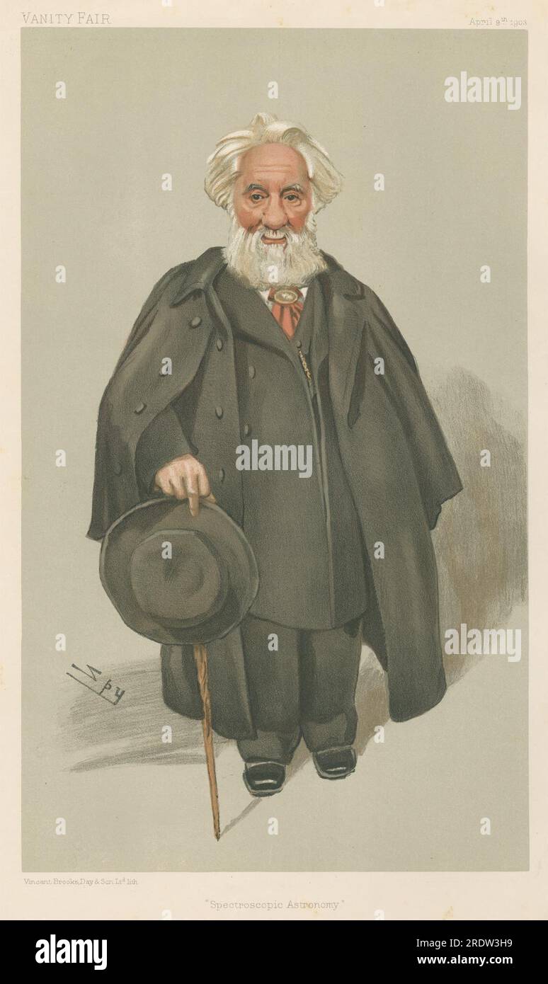 Vanity Fair - Doctors and Scientists. 'Spectroscopic Astronomy'. Sir William Huggins. 9 April 1903 1903 by Leslie Ward Stock Photo