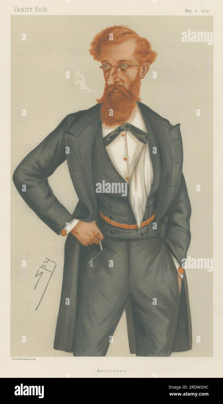 Vanity Fair - Doctors and Scientists. 'Astronomy'. Lord Lindsay. 11 May 1878 1878 by Leslie Ward Stock Photo