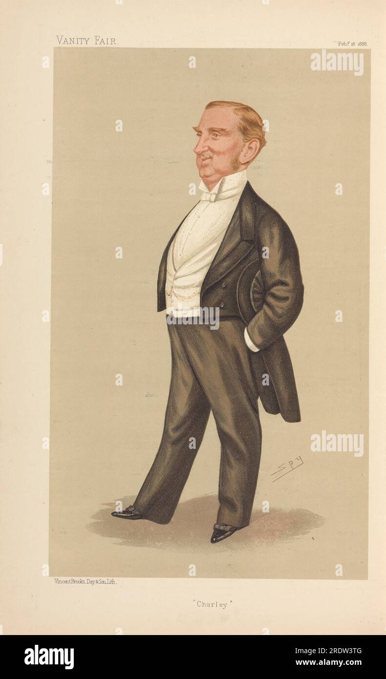 Vanity Fair: Legal; 'Charley', Charles Hall, February 8, 1888 1888 by Leslie Ward Stock Photo