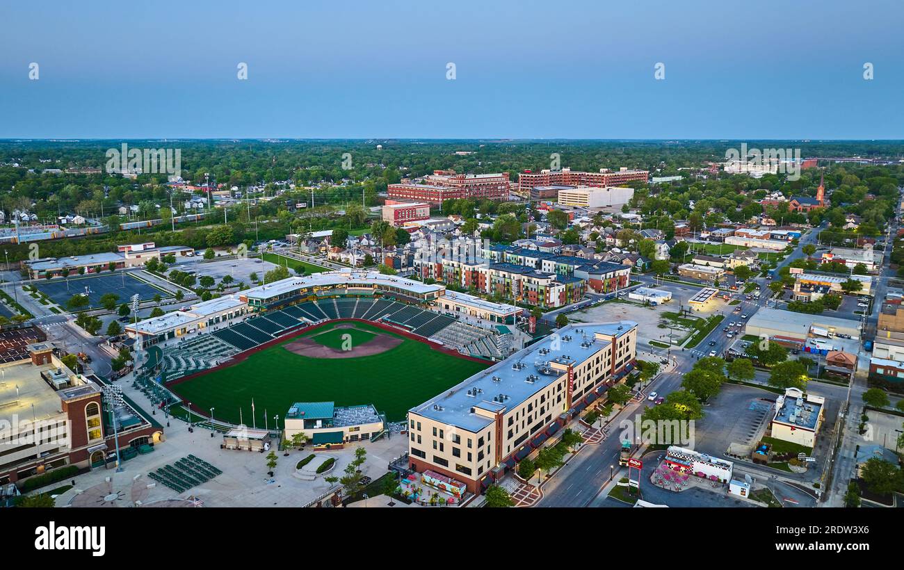 Sunrise baseball diamond field Parkview Stadium Fort Wayne downtown