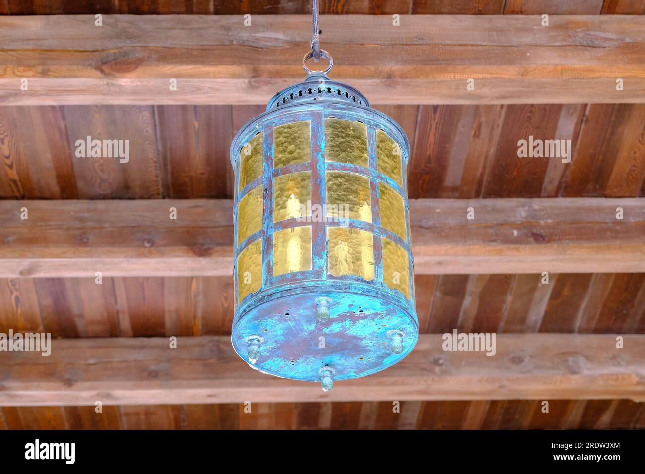 Medieval castle candle lantern. A source of light in ancient times. The