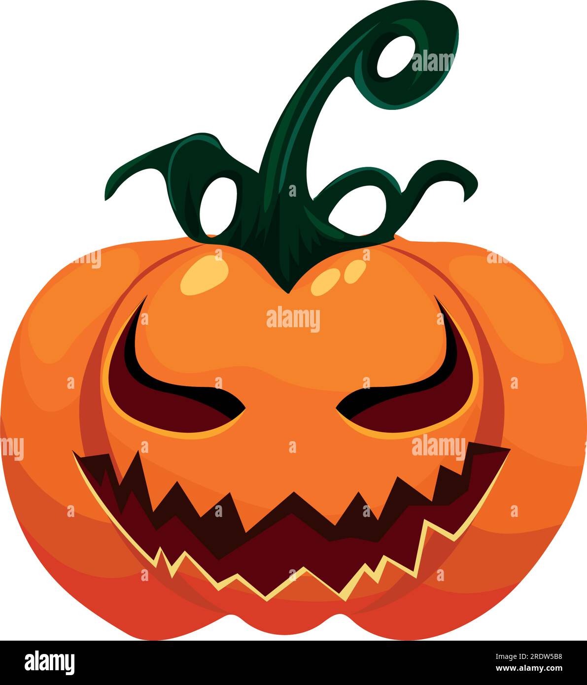 Halloween pumpkin isolated on white background Stock Vector Image & Art ...