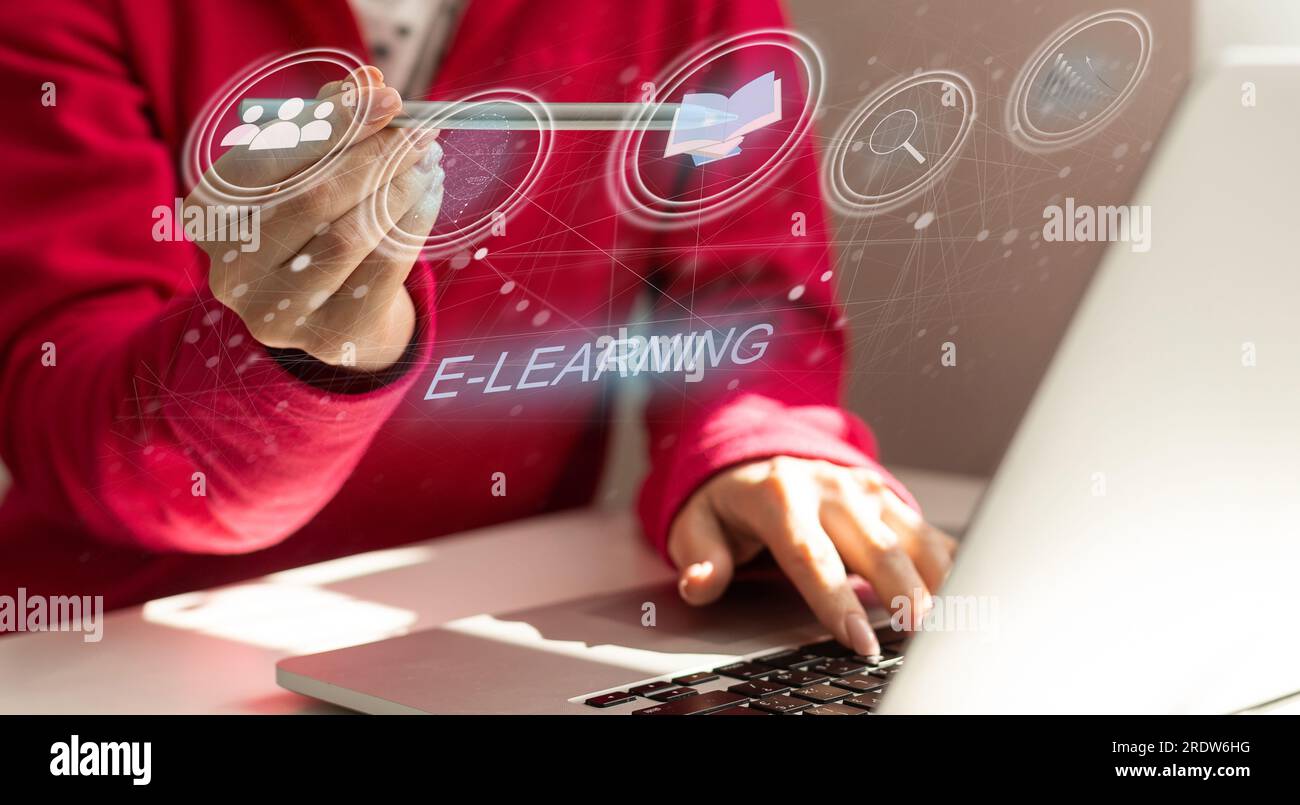 webinar online, education on internet, e-learning concept Stock Photo ...