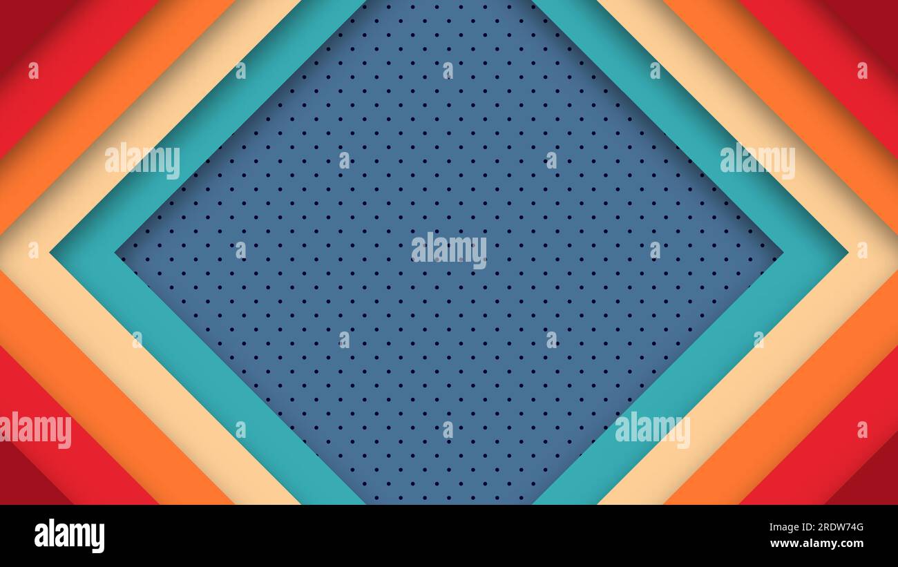 Abstract 1970's 1980's 1960's 1950's colorful background with circles ...