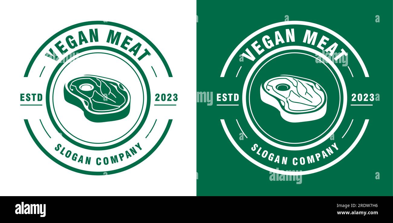 Logo de ilustração vetorial de planeta vegetariano vegan de