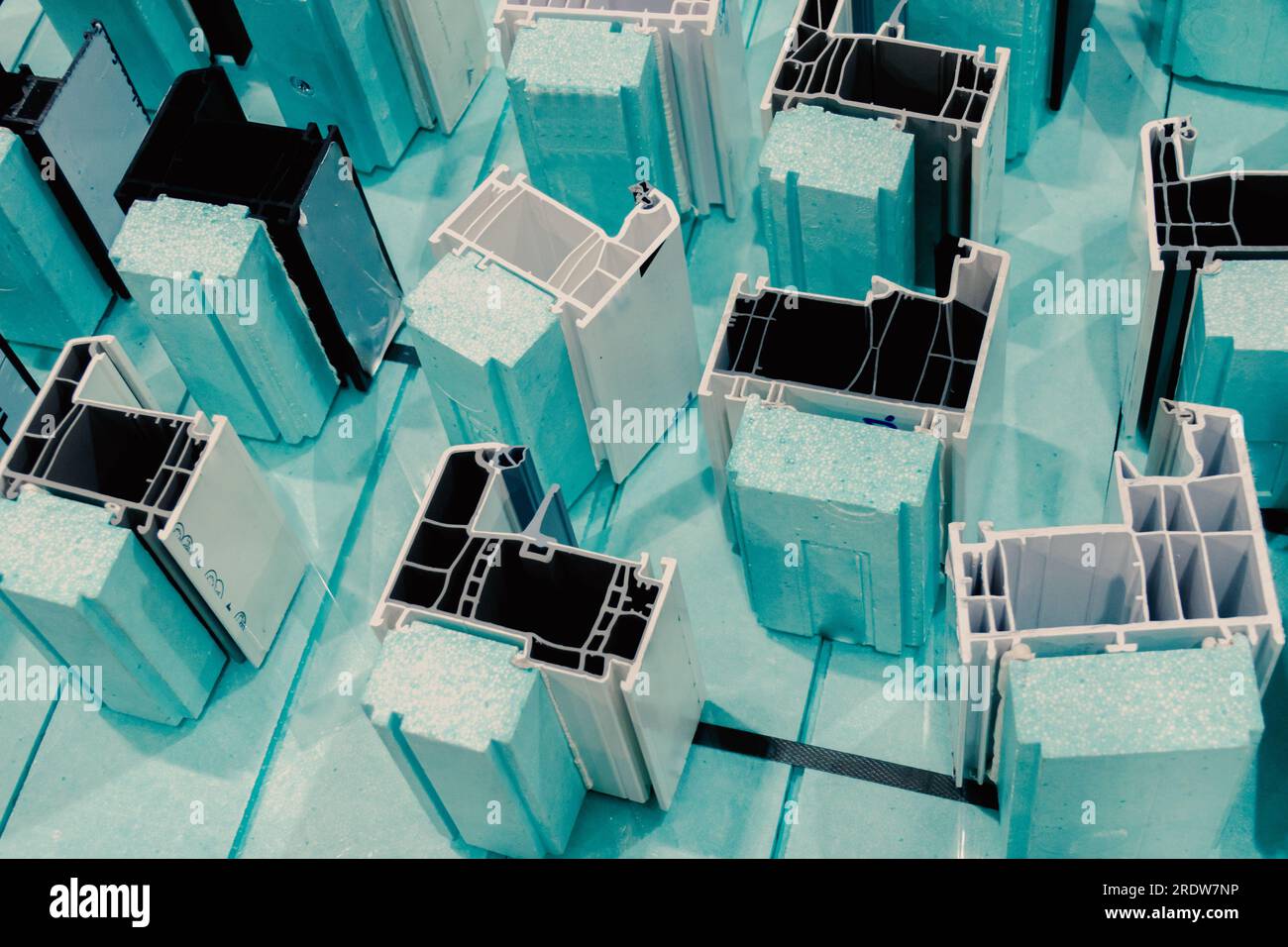 Samples of insulation of plastic windows Stock Photo Alamy