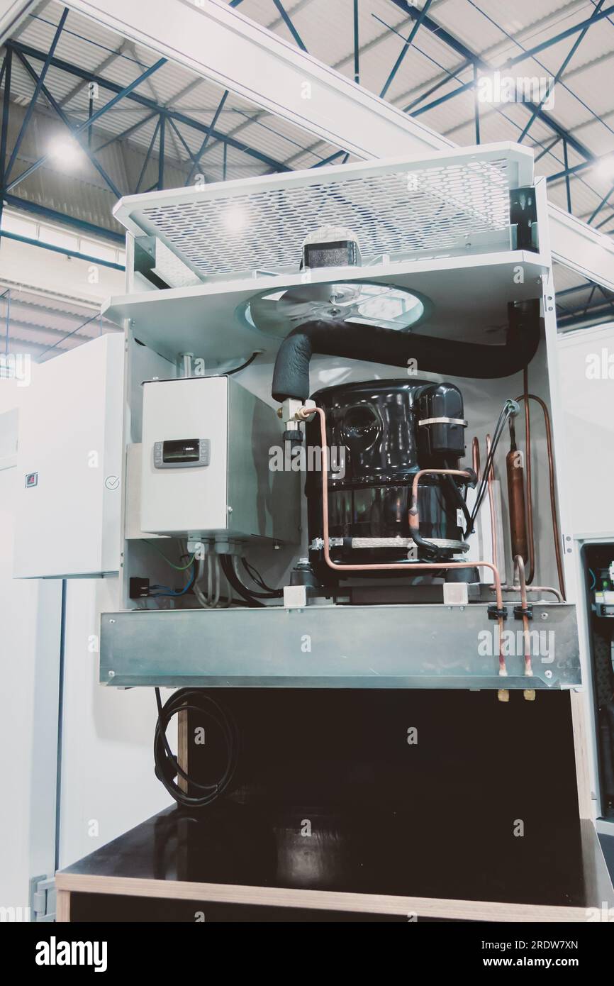 Heat pumps, Heat transformers with heat exchangers Stock Photo Alamy