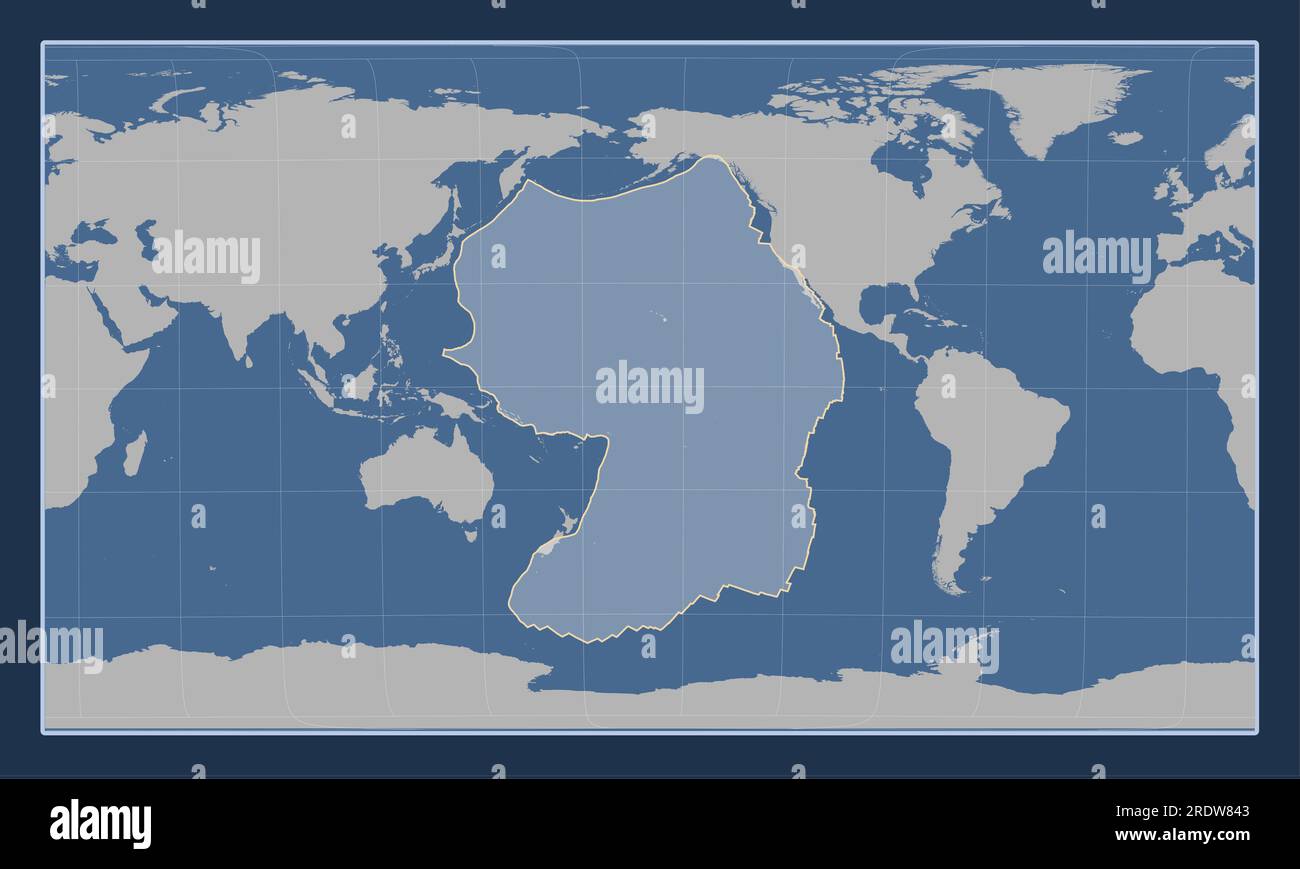 Pacific tectonic plate on the solid contour map in the Patterson ...