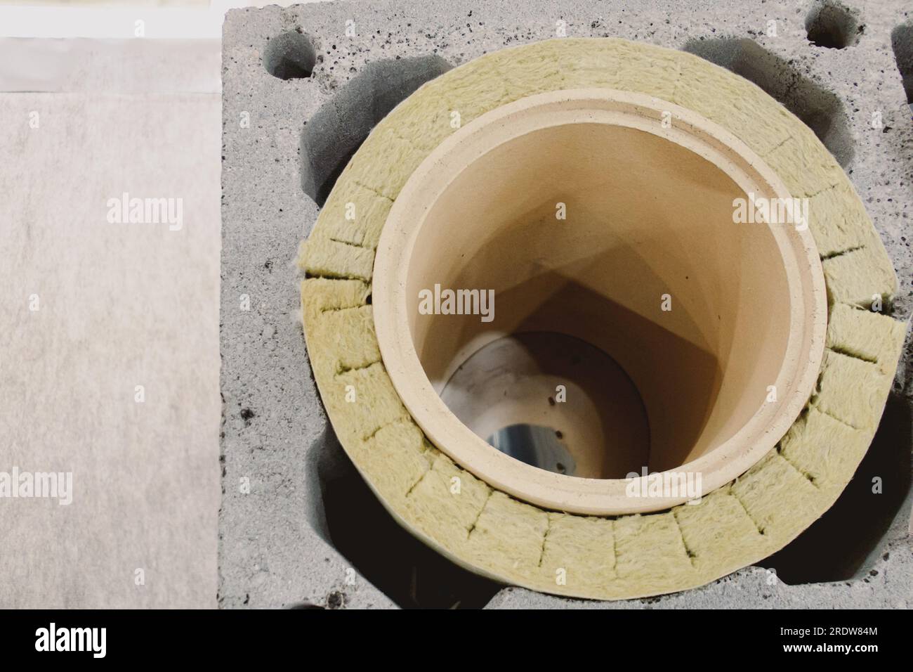 Thermal insulation of chimney pipes Stock Photo Alamy