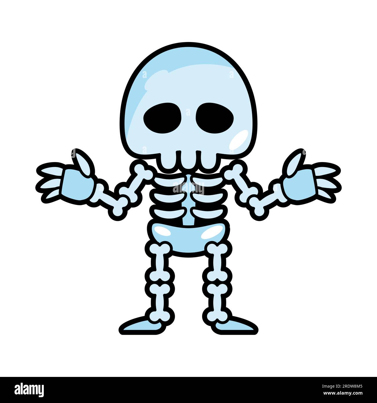 Skeleton ghost . Halloween cartoon characters . Vector Stock Vector Image &  Art - Alamy