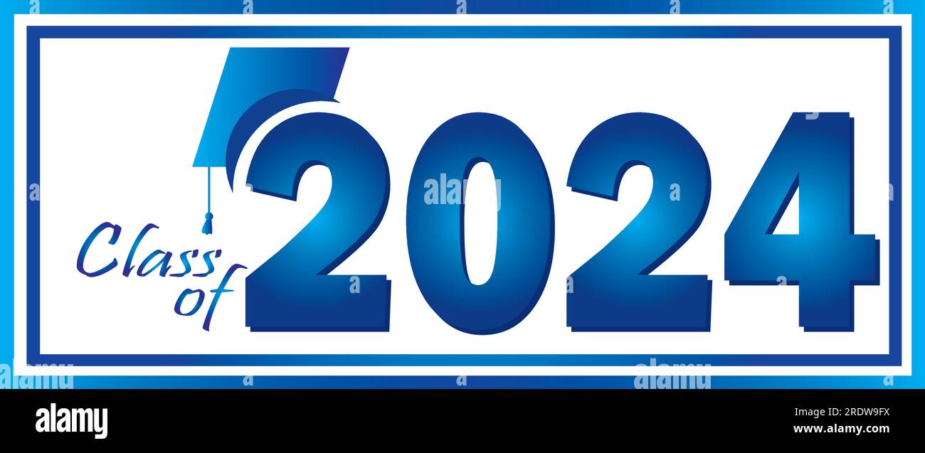 Class of 2024 Blue Gradient Box Stock Vector Image & Art Alamy