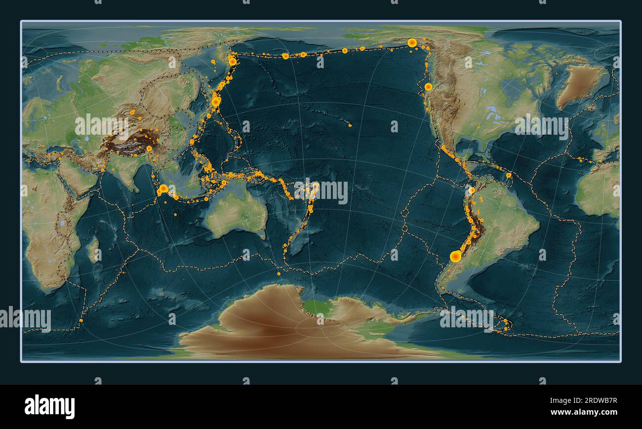 Tonga tectonic plate on the Wiki style elevation map in the Patterson