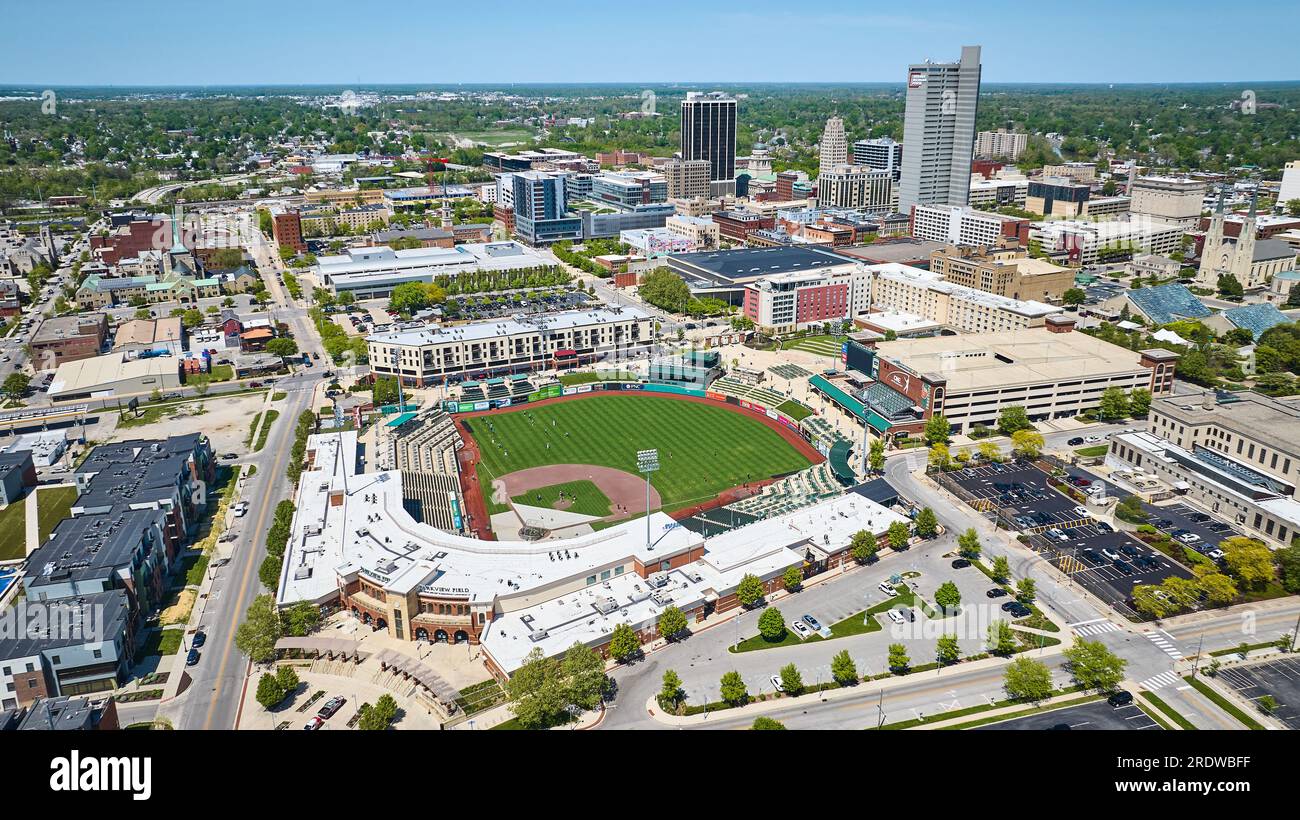 Summer baseball diamond Tin Caps Stadium Parkview Field downtown Fort