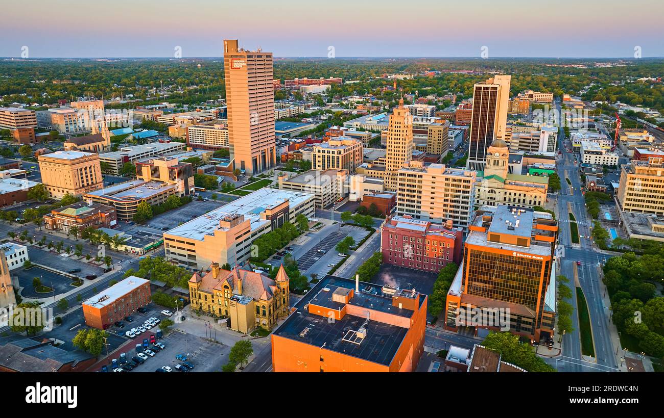 Downtown Fort Wayne courthouse, 1st Source Bank, Freimann Square, IN