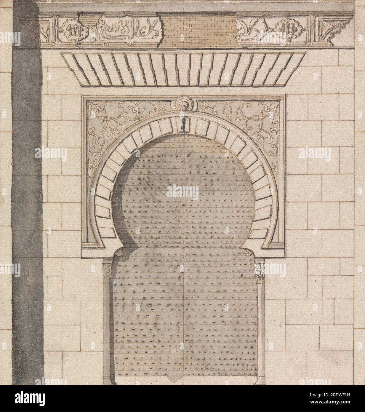 Gates of the Alhambra Puerta de los Siete Suelos between 1775 and 1776