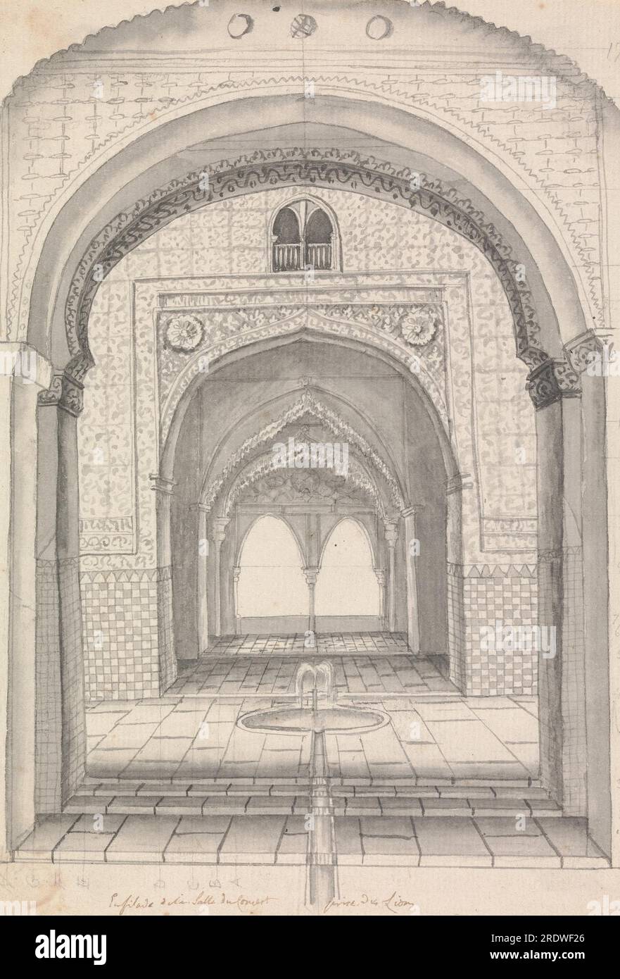 Entrance of the Torre de las dos Hermanas in the Alhambra between 1775