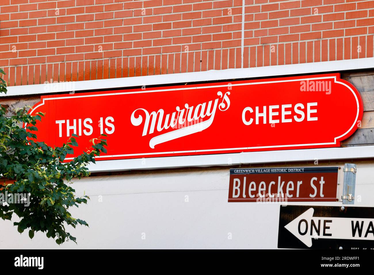 Signage for Murray's Cheese, a gourmet cheese shop on 254 Bleecker St