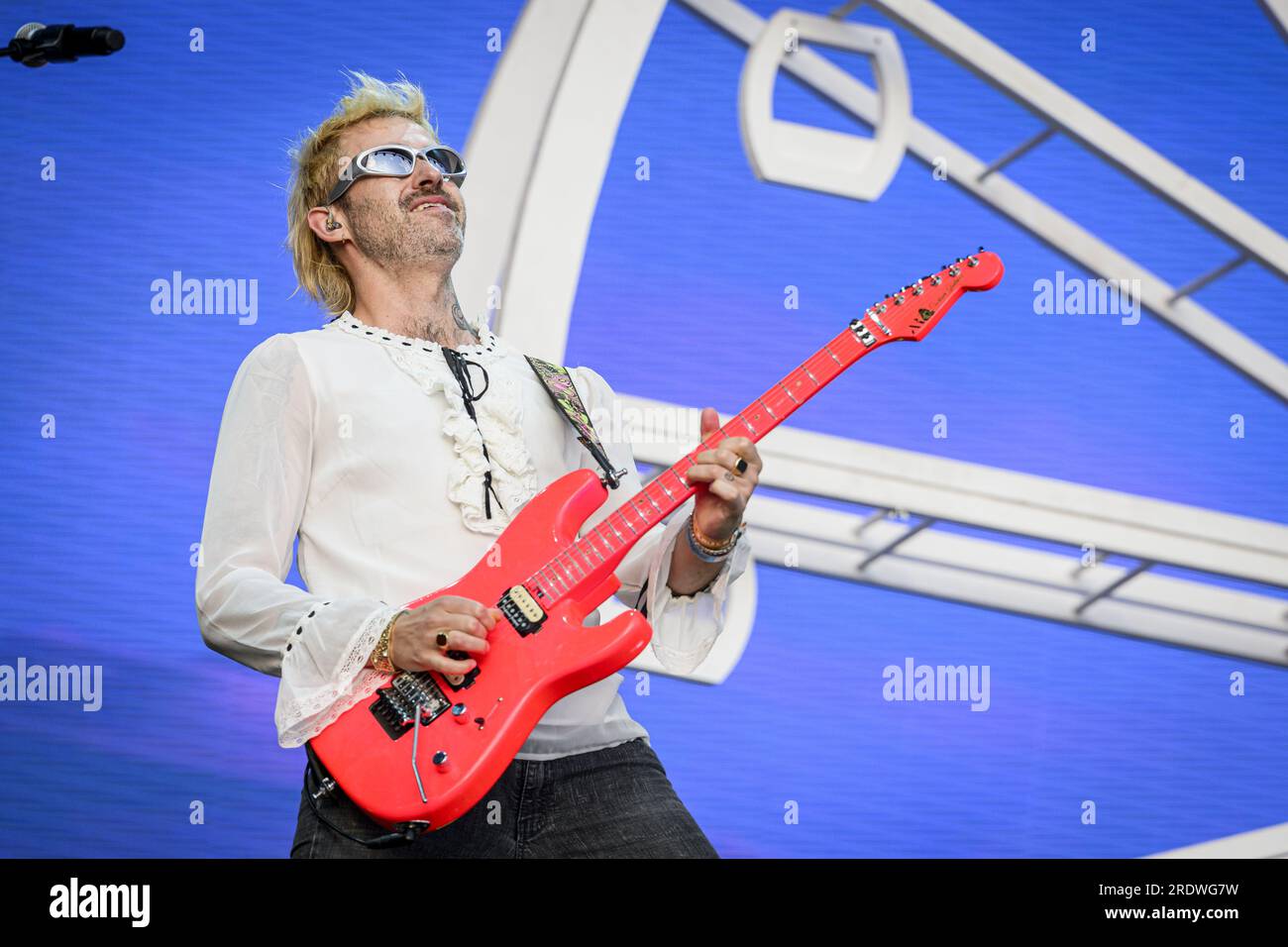 LICHTENVOORDE - A performance by the Hague band Goldband on the last day of  the 25th edition of festival Zwarte Cross. ANP EMIEL MUIJDERMAN netherlands  out - belgium out Stock Photo - Alamy
