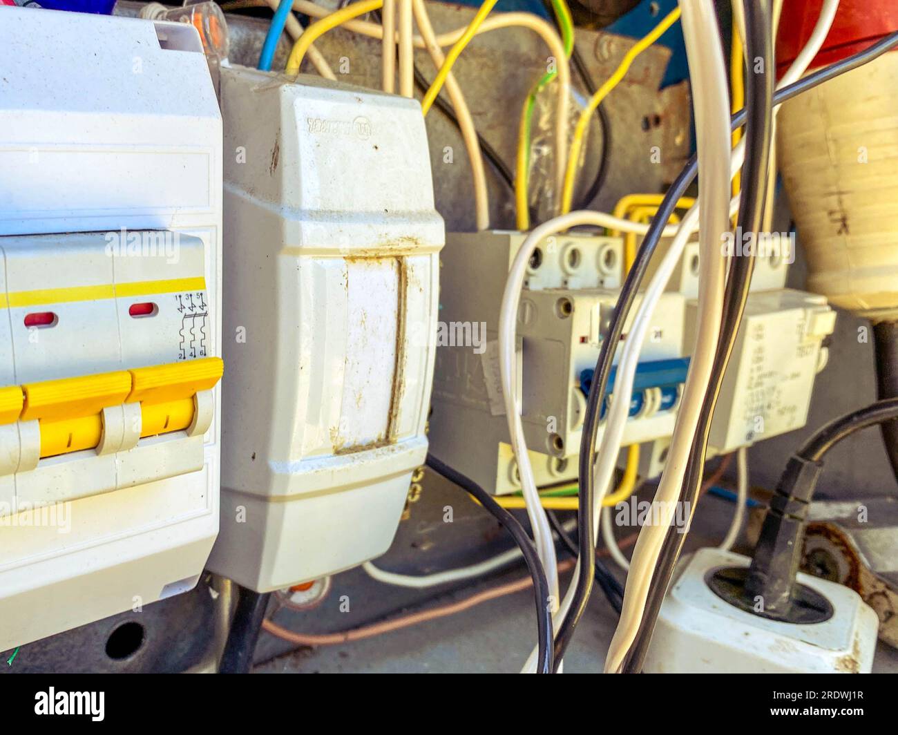 an electrical panel with many wires for conducting light to people's