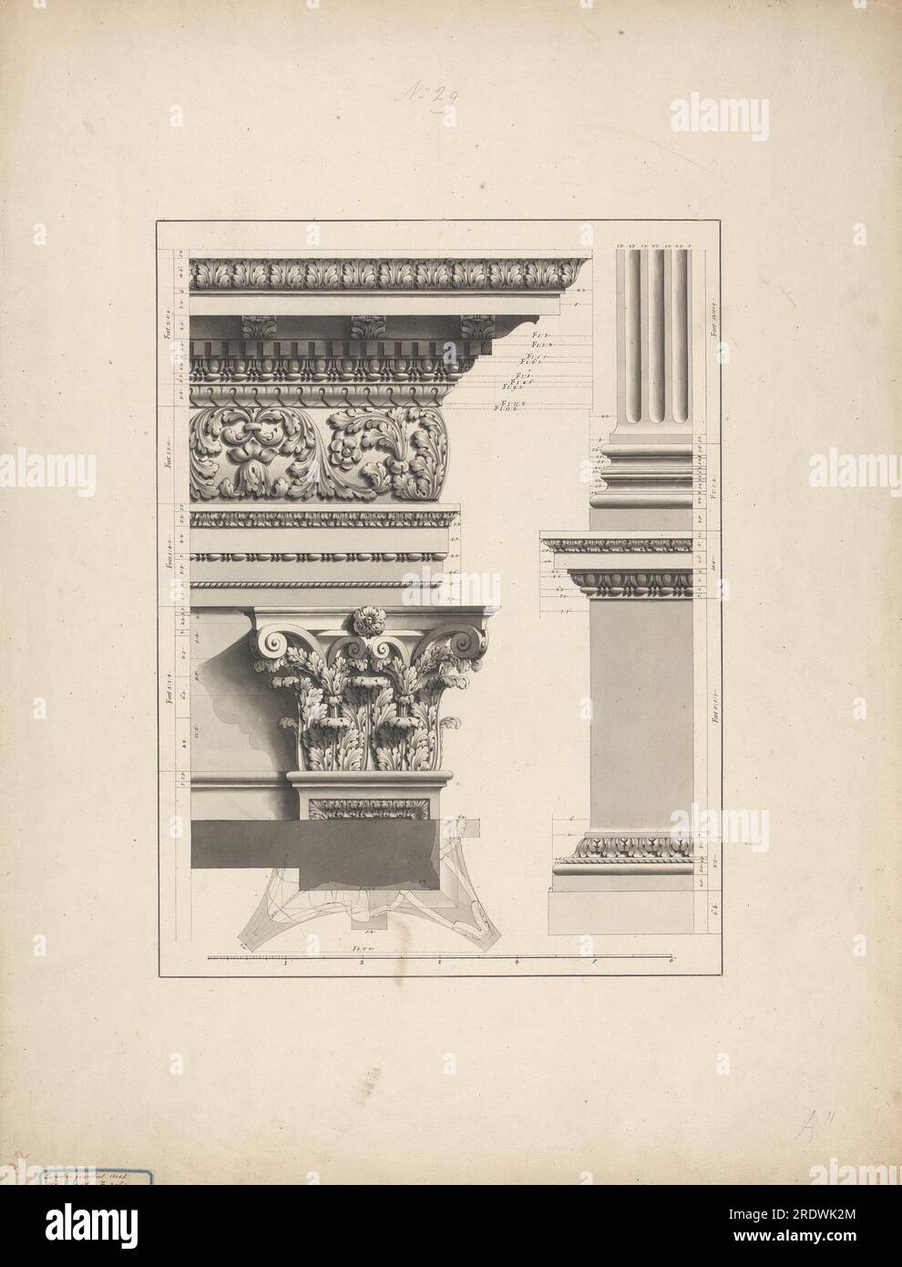 Elevation of Pedestal Entableature of the Arch at Tripoli by James