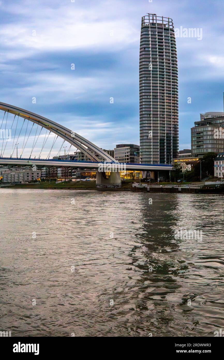 Bratislava, SK – June 10, 2023 View of the iconic Apollo Bridge ...