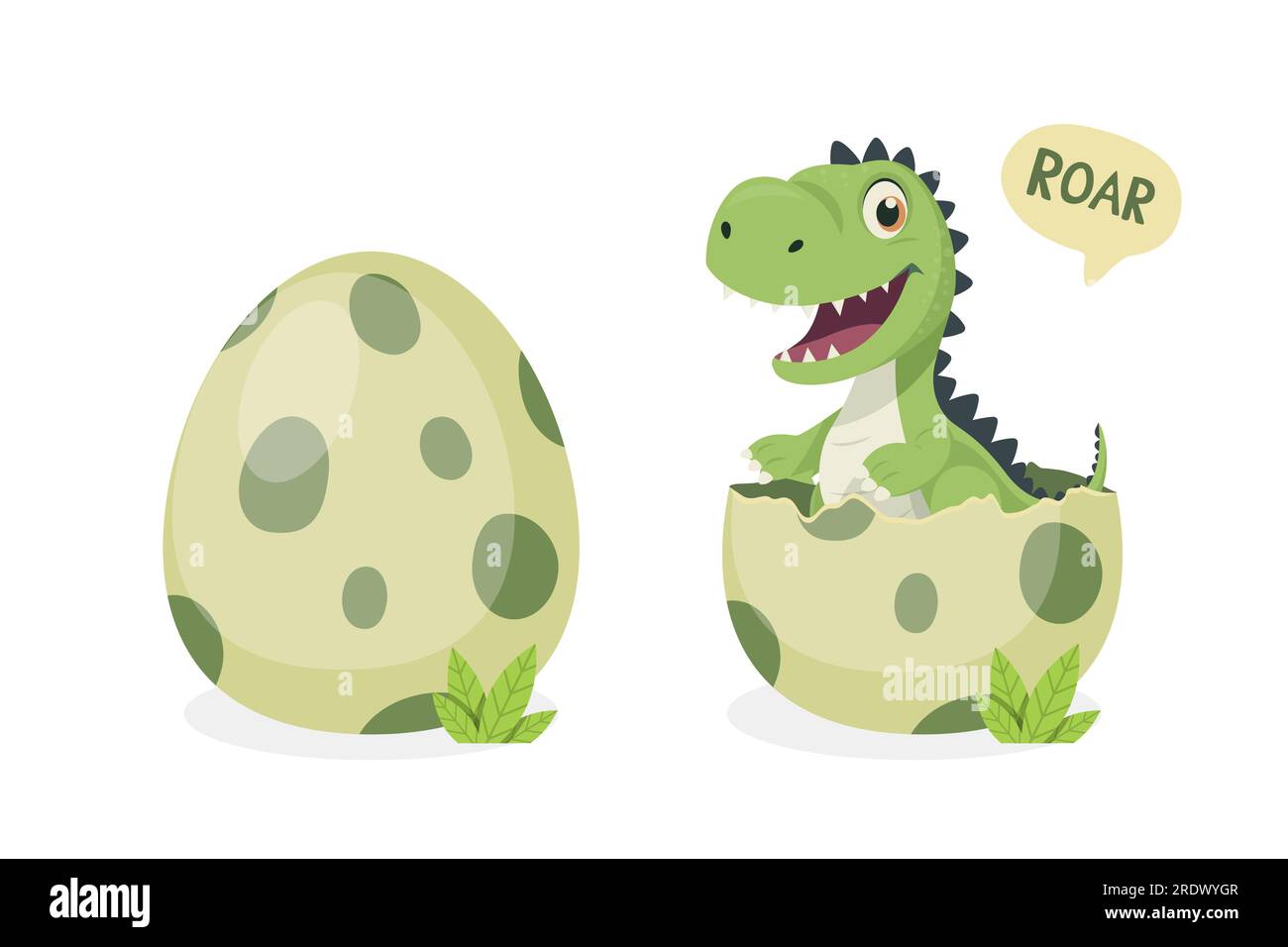 Little Dino. Hatched Little Dinosaur Baby, Child, Kid. Tirannosaur ...