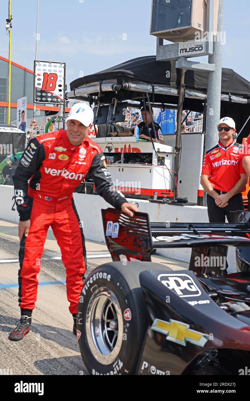 Newton Iowa, July 22 2023 HiVee qualifying for the INDYCAR, Iowa