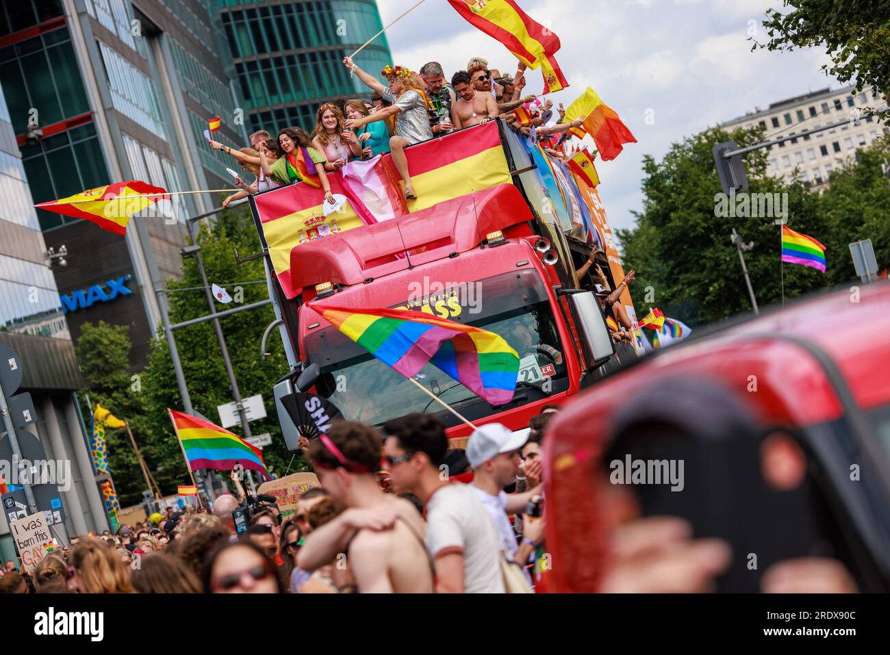 Berlin, Germany July 23 2023: Christopher Street Day. The Berlin Pride Celebration is a pride parade  to celebrate the lesbian, gay, bisexual, transge Stock Photo