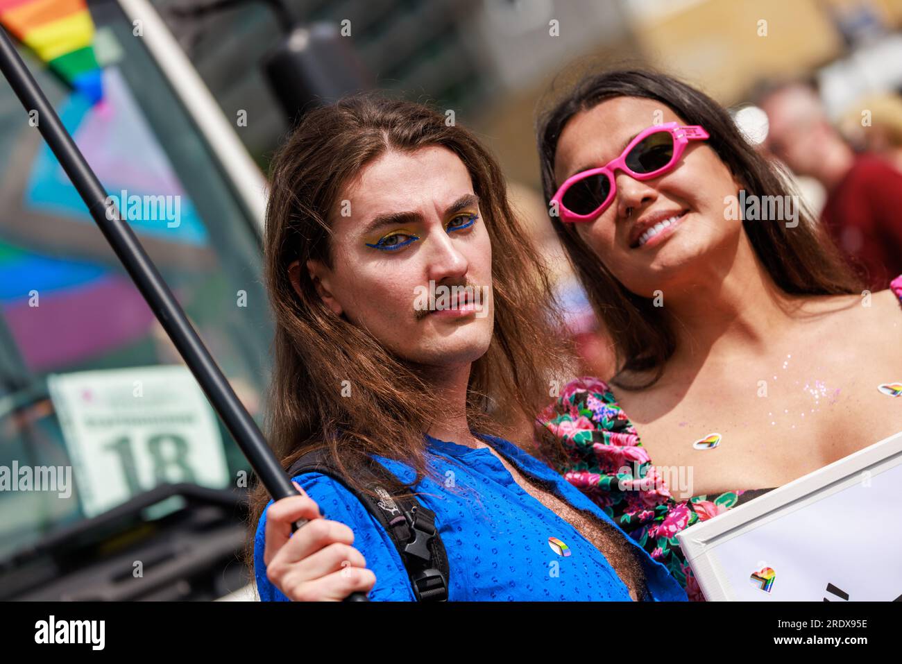 Berlin, Germany July 23 2023: Christopher Street Day. The Berlin Pride Celebration is a pride parade  to celebrate the lesbian, gay, bisexual, transge Stock Photo