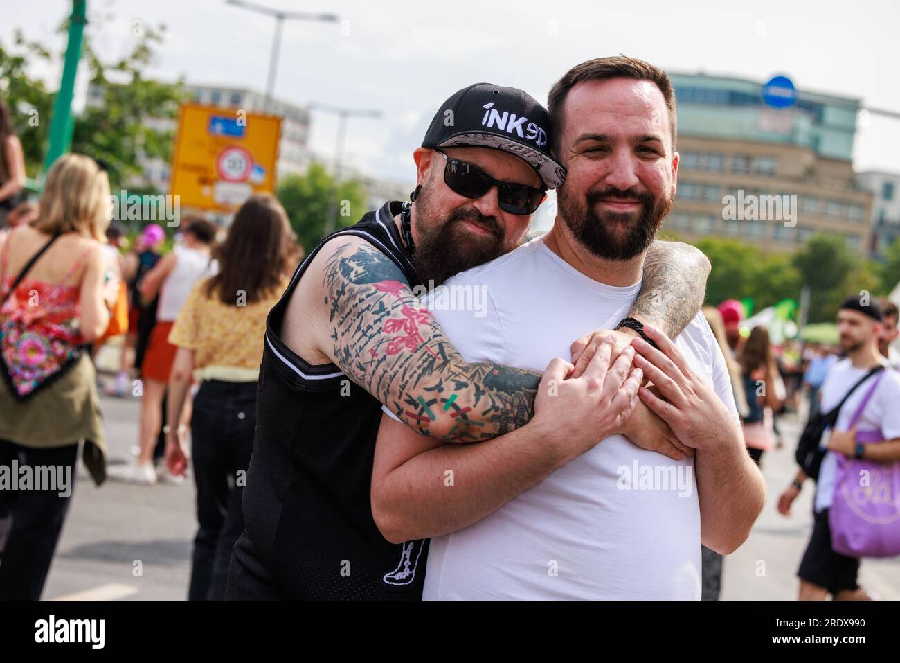 Berlin, Germany July 23 2023: Christopher Street Day. The Berlin Pride Celebration is a pride parade  to celebrate the lesbian, gay, bisexual, transge Stock Photo