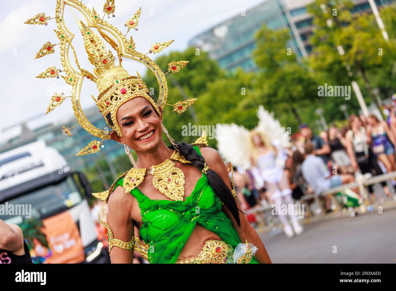 Berlin, Germany July 23 2023: Christopher Street Day. The Berlin Pride Celebration is a pride parade  to celebrate the lesbian, gay, bisexual, transge Stock Photo