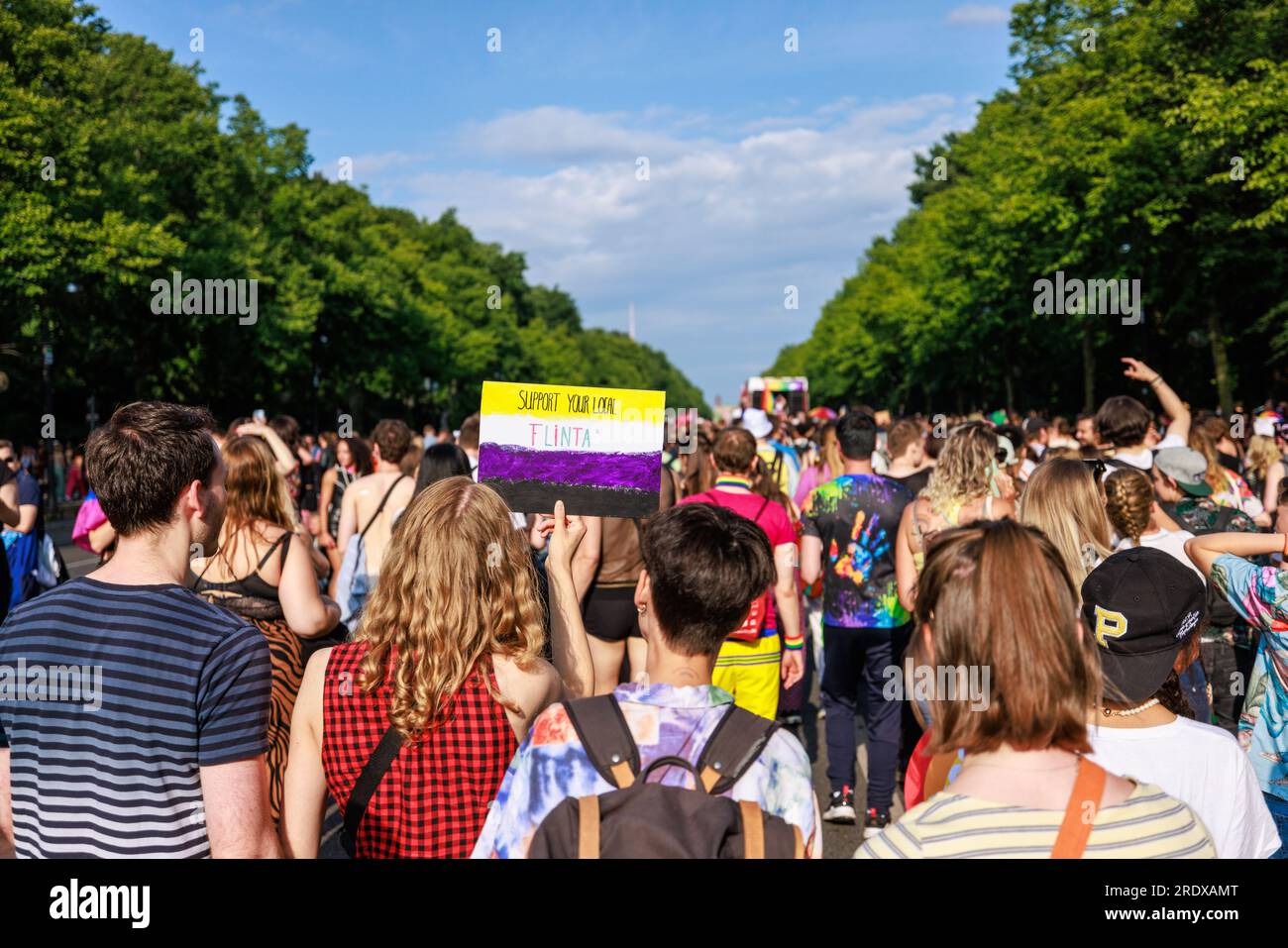 Berlin, Germany July 23 2023: Christopher Street Day. The Berlin Pride Celebration is a pride parade  to celebrate the lesbian, gay, bisexual, transge Stock Photo