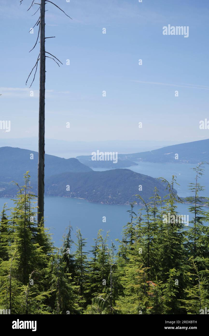 Beautiful view from the Bowen Lookout on Cypress Mountain in West Vancouver, British Columbia, Canada Stock Photo