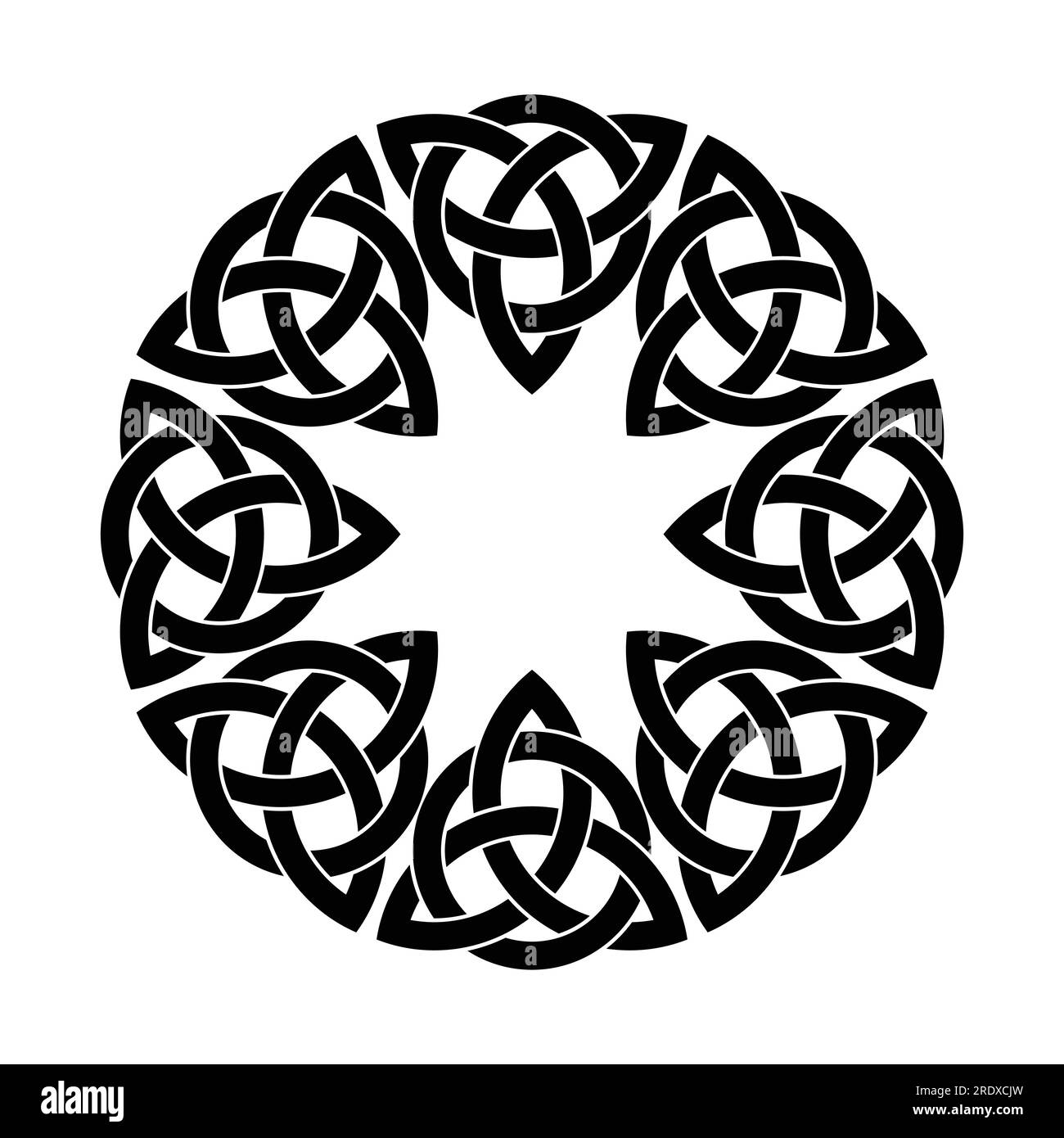 Scandinavian viking symbols circle Stock Vector